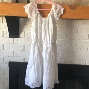 Girls Gap White Eyelet Dress- Medium